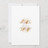 Invitation Pampas rose Floral Palm de Herbe (Dos)