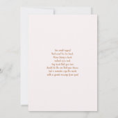 Invitation Pampas rose Grass Girl Baby shower lapin (Dos)