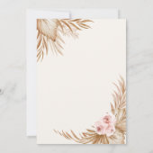 Invitation Pampas Roses  Grad Casquette, Diplôme (Dos)