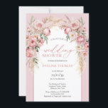 Invitation Pampas Rustic Blush rose pampas Wedding shower<br><div class="desc">Élevez votre prochain wedding shower avec le charme de notre Rustic Blush Pink Peonies Wedding shower Invitations éditable modèle numérique. Ce design exquis allie élégance rustique et beauté délicate, avec des pivoines roses moelleuses et une pelouse de pampas gracieuse. Notre modèle numérique vous permet de customiser sans effort chaque détail,...</div>
