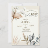 Invitation Pampas Rustique Boho de basse herbe botanique euca (Devant)