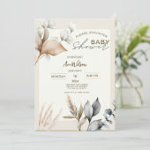 Invitation Pampas Rustique Boho de basse herbe botanique euca (Debout devant)
