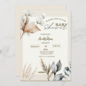 Invitation Pampas Rustique Boho de basse herbe botanique euca (Devant / Derrière)