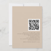 Invitation Pampas rustique Grasses Nous faisons QR Code Maria (Dos)