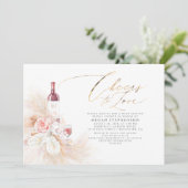 Invitation Pampas Vin Grass Dégustation de douche nuptiale In (Debout devant)