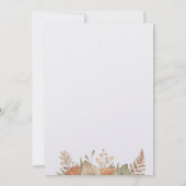 Invitation Pampass herbe boho thème mariage (Dos)