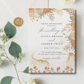 Invitation Pampass herbe boho thème mariage
