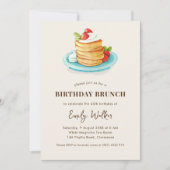 Invitation Pancake Anniversaire Brunch Party (Devant)