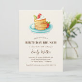 Invitation Pancake Anniversaire Brunch Party (Debout devant)