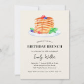 Invitation Pancake Anniversaire Brunch Party (Devant)