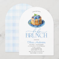 Pancake Baby Brunch Baby shower aux bleuets