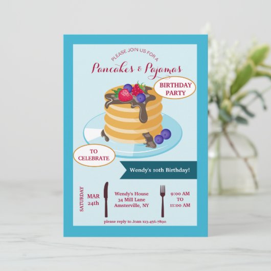 Invitation Pancake Breakfast (Debout devant)