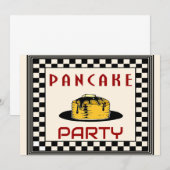 Invitation Pancake Breakfast Invitations, Style Vintage (Devant / Derrière)