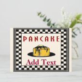 Invitation Pancake Breakfast Invitations, Style Vintage (Debout devant)