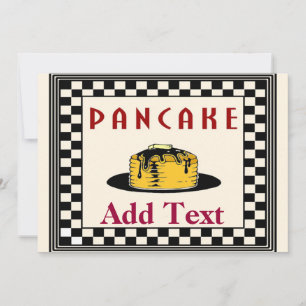 Invitation Pancake Breakfast Invitations, Style Vintage