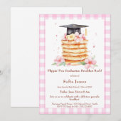 Invitation Pancake Graduation Breakfast Celebration  (Devant / Derrière)