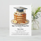 Invitation Pancake Graduation Breakfast Celebration  (Debout devant)