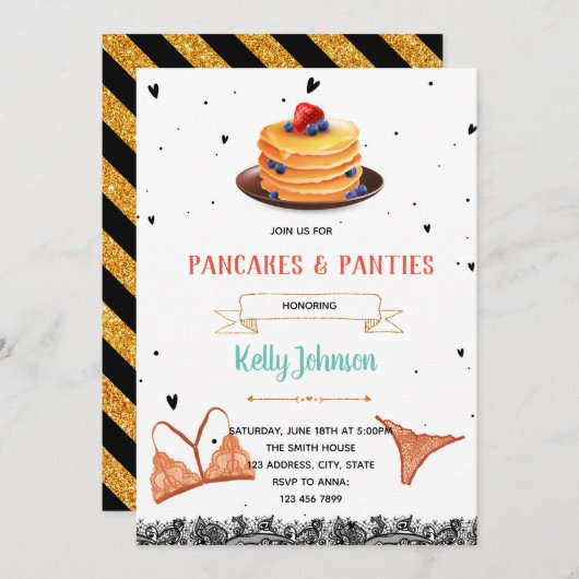 Invitation Pancake Lingerie (Devant / Derrière)