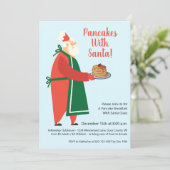 Invitation Pancakes avec Père Noël Holiday Brunch (Debout devant)