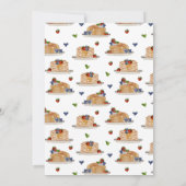 Invitation Pancakes Berries Brunch Pink Plaid Bridal Shower (Dos)