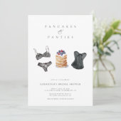 Invitation Pancakes & culottes Lingerie moderne Fête des mari (Debout devant)