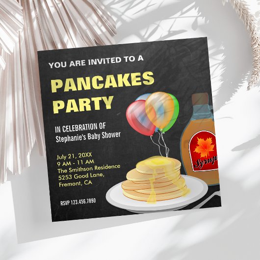 Invitation Pancakes Et Baby showers De Pajamas