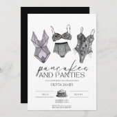 Invitation Pancakes et culottes lingerie nuptiale douche (Devant / Derrière)