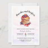 Invitation Pancakes et Pacificateurs Baby shower Brunch (Devant)