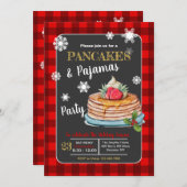 Invitation Pancakes et Pajamas (Devant / Derrière)