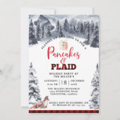 Invitation Pancakes et Plaid Holiday Party, Russe (Devant)