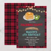 Invitation pancakes et pyjama de bûcheron (Devant / Derrière)