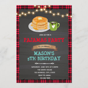 Invitation pancakes et pyjama de bûcheron