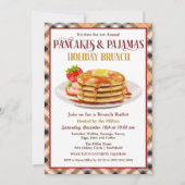 Invitation Pancakes et pyjamas Brunch de vacances (Devant)