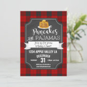 Invitation Pancakes et pyjamas fête de Noël (Debout devant)