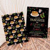 Invitation Pancakes et Pyjamas Noël Anniversaire
