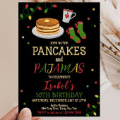Invitation Pancakes et Pyjamas Noël Anniversaire