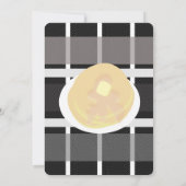 Invitation Pancakes et Pyjamas Soirée Pyjama Filles | Carreau (Dos)