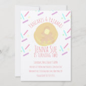 Invitation Pancakes et Pyjamas Soirée Pyjama Sprinkles Kraft (Devant)