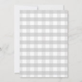 Invitation Pancakes & Pacificateurs Grey En vichy Baby shower (Dos)