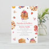 Invitation Pancakes & Pacificateurs Petit déjeuner Baby showe (Debout devant)