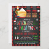 Invitation Pancakes & Pajamas Christmas Anniversaire Invitati (Devant)