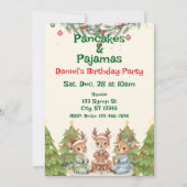 Invitation Pancakes & Pajamas Holiday Birthday (Devant)