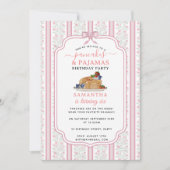 Invitation Pancakes Pajamas PJ's Girl Kids Birthday Party (Devant)