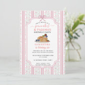 Invitation Pancakes Pajamas PJ's Girl Kids Birthday Party (Debout devant)