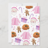 Invitation Pancakes rose violet et pyjamas Anniversaire (Dos)