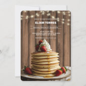 Invitation Pancakes rustiques Baby shower bébé et brunch (Devant)