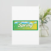 Invitation Pancarte bannière de printemps (Debout devant)
