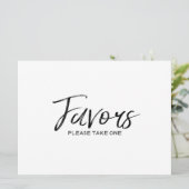 Invitation Pancarte "Cadeaux de Mariage" | Lettre Élégante Ma (Debout devant)