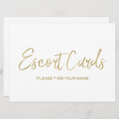 Invitation Pancarte "Cartes de placement" de mariage | Élégan (Devant / Derrière)