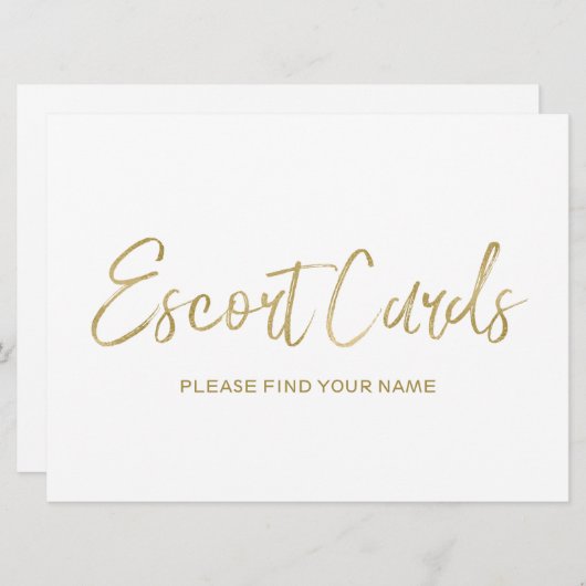 Invitation Pancarte "Cartes de placement" de mariage | Élégan (Devant / Derrière)